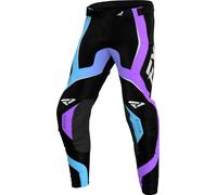 FXR Revo 2025 Youth Motocross Pants, black/blue/purple, size 22