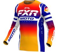 FXR Revo Pro LE Youth Motocross Jersey, white-blue-orange, size S
