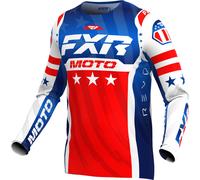 FXR Revo Pro Liberty LE Motocross Jersey, white-red-blue, size S for Men