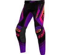 FXR Revo Youth Motocross Pants, black-purple, size 28