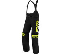 FXR RRX 2025 waterproof Snowmobile Bib Pants, black/yellow, size XS