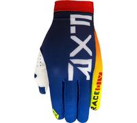 FXR Slip-On Air MX Gear Motocross Gloves, red-blue-yellow, size XL for Men