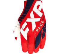 FXR Slip-On Lite MX Gear Motocross Gloves, white-red-blue, size S for Men