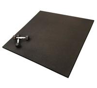 FXR Sports 25 Sqm Black Rubber Gym Flooring Tiles 1M Mats 20mm Thick