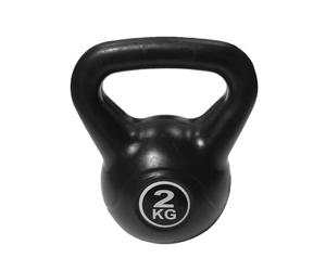 FXR Sports Black Vinyl Plastic Kettlebells (2kg-24kg) (2kg)