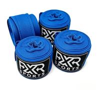 FXR Sports Boxing Hand Wraps 4.5m Pair Cotton/Polyester Gloves Wrap - 2 Pair Blue