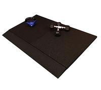 FXR Sports Heavy Duty Commercial Black Rubber Gym Floor Tiles 50cm x 50cm x 20mm (10 Tiles)