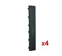 FXR Sports Interlocking Garage Flooring Tiles, Vented Modular Tile For Showroom / Detailing - Female Ramp 4Pk