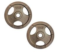 FXR Sports Olympic 2" Tri-Grip Cast Iron Weight Plates - 2 X 10Kg