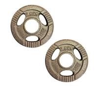 FXR Sports Olympic 2" Tri-Grip Cast Iron Weight Plates - 2 X 2.5Kg