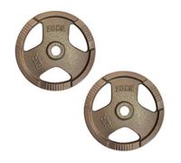 FXR Sports Olympic 2" Tri-Grip Cast Iron Weight Plates - 2 X 20Kg