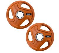 FXR Sports Olympic 2" Tri-Grip Rubber Encased Cast Iron Weight Plates - 2 X 2.5Kg