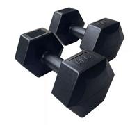 FXR Sports Plastic Vinyl Hex Dumbbells - 2 X 6Kg