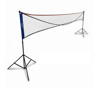 FXR Sports Portable Badminton Net Set, Volleyball Pickleball, Black Steel Frame with Nylon Net, 3.1m-6.1m, Outdoor Free Standing (5.1m)