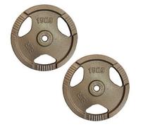 FXR Sports Standard 1" Tri-Grip Cast Iron Weight Plates - 2 X 15Kg