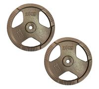 FXR Sports Standard 1" Tri-Grip Cast Iron Weight Plates - 2 X 20Kg