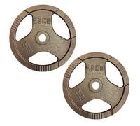 FXR Sports Standard 1" Tri-Grip Cast Iron Weight Plates - 2 X 25Kg