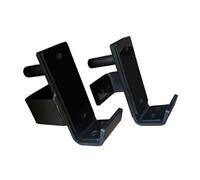 FXR Sports Steel Weight Lifting J Hooks Secure Barbell Support Cups For 75X75mm Squat Racks