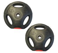 FXR Sports Tri Grip Vinyl 5kg Weight Plates - Pair