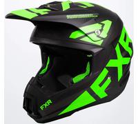 FXR Torque Team Snowmobile Helmet, black-green, size 2XL for Men