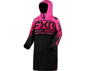 FXR Warm-Up 2023 Youth Snowmobile Coat, black/hotpink, size XS