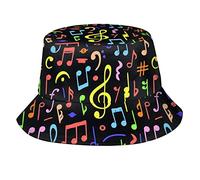 Fxuyyok Musical Note Bucket Hat Funny Music Theme Sun Hats Packable Fisherman Hat Caps for Men Women Girls Boys