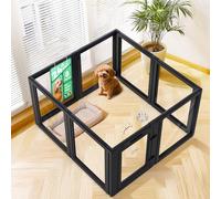 FXW AuraSpace Indoor Dog Playpen for Puppies and Small Dogs, 24 Inch, 8 Panels, Black
