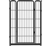 fxw Homeplus Unleashed Indoor Dog Playpen - Stress-Free and Safe Play, 1 Add-on Gate, 100cm Height for Medium and Large Dogs, Black│Patent Pending