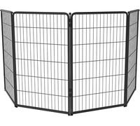 fxw Homeplus Unleashed Indoor Dog Playpen - Stress-Free and Safe Play, Heavy Duty 114cm Height 4 Panels Dog Pen for Large Dogs, Black│Patent Pending