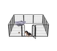fxw Homeplus Unleashed Indoor Dog Playpen - Stress-Free and Safe Play, Heavy Duty 60cm Height 12 Panels Dog Pen for Puppy and Small Dogs, Black│Patent Pending