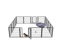 fxw Homeplus Unleashed Indoor Dog Playpen - Stress-Free and Safe Play, Heavy Duty 60cm Height 16 Panels Dog Pen for Puppy and Small Dogs, Black│Patent Pending