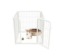 fxw Homeplus Unleashed Indoor Dog Playpen - Stress-Free and Safe Play, Heavy Duty 60cm Height 4 Panels Dog Pen for Puppy and Small Dogs, White│Patent Pending