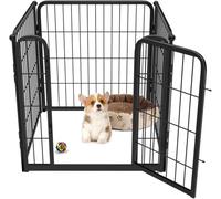 fxw Homeplus Unleashed Indoor Dog Playpen - Stress-Free and Safe Play, Heavy Duty 60cm Height 4 Panels Dog Pen for Puppy and Small Dogs, Black│Patent Pending