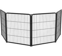 fxw Homeplus Unleashed Indoor Dog Playpen - Stress-Free and Safe Play, Heavy Duty 80cm Height 4 Panels Dog Pen for Small and Medium Dogs, Black│Patent Pending