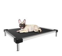 FXW TitanNest Cooling Chew-Proof Elevated Dog Bed, Washable Raised Cot for Indoor/Outdoor/Camping Use, Waterproof & Durable Pet Bed for Small and Medium Dogs, 30-Inch, Black