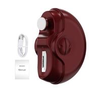 fxwtich Electric Nail Clippers,Ergonomic Nail Scissors Electric Clipper Polisher with LED Light 2-Speed Rechargeable 2-In-1 Automatic Fingernail File Baby Kids Adults Seniors Manicure Trimmer Red 1