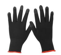 fxwtich Gaming Mobile Game Gloves Breathable 2pcs Touch Screen Lightweight Warm Sweat-Proof Black