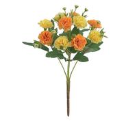 fxwtich Long-lasting Fake Flowers Lifelike Artificial Carnation Branch with Stem Realistic Reusable Home Wedding Party Faux Flower Floral Decoration Photo Orange Yellow
