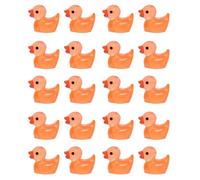 fxwtich Realistic Duck Figurines High-Quality Resin Duck Decor 20pcs Mini Duck Glow-in-The-Dark Resin Duck Ornaments for Garden Home Party Decoration Orange