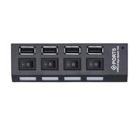 fxwtich USB Splitter Hub USB Expansion Universal Computer Laptop USB 2.0 Docking Station Computer Accessories Black