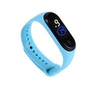 fxwtich Watch LED Sports Wrist Watch Bracelet Touch Screen Eco-Friendly, Lake Blue, Dial Style