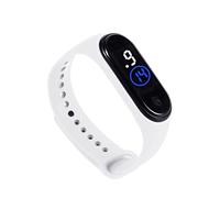 fxwtich Watch LED Sports Wrist Watch Bracelet Touch Screen Eco-Friendly, White, Dial Style