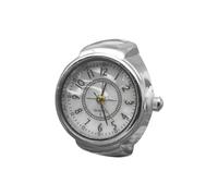 fxwtich Watch Ring Watch Ring Decorative Clear Dial Jewelry Clock Quartz Analog Finger Ring Watch for Adult Finger Watch Decor Finger Ring Watch, Silver, 1