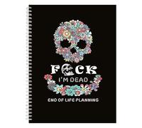 Fxxk I'm Dead End of Life Planner Book with Storage Bag for Cards, If I Die Death Planner Organizer Notebook, Final Will Arrangements Workbook Guide