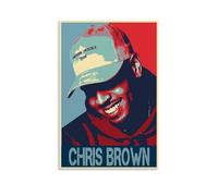 FXZFDCD Chris Brown Legendary Singer Famous Singer Canvas Poster Wall Art Decorative Painting Bedroom Painting Posters 24x36inch(60x90cm) Unframe-style