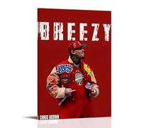 FXZFDCD Chris Brown Legendary Singer Famous Singer Canvas Poster Wall Art Decorative Painting Bedroom Painting Posters 12x18inch(30x45cm) Frame-style