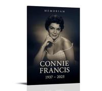 FXZFDCD Connie Francis Legendary Singer Famous Singer Canvas Poster Wall Art Decorative Painting Bedroom Painting Posters 16x24inch(40x60cm) Frame-style
