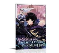 FXZFDCD My Status As An Assassin Obviously Exceeds The Hero's Classic Popular Anime And Animation Canvas Poster Wall Art Decorative Painting Bedroom Painting Posters 24x36inch(60x90cm) Frame-style