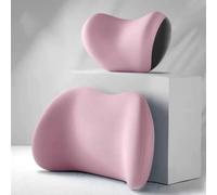 FXZNB Super Cozy Lumbar Support Pillow, Lumbar Pillow with Breathable Removable Cover, Back Support for Back Pain Relief,for McLaren 765LT Spider 2021-2025.,Pink