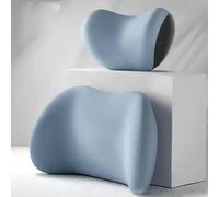 FXZNB Super Cozy Lumbar Support Pillow, Lumbar Pillow with Breathable Removable Cover, Back Support for Back Pain Relief,for McLaren 675LT Coupe 2015-2017.,Blue